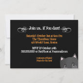 Invitation Fête du costume d'Halloween Éffrayant (Dos)