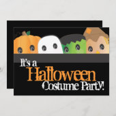 Invitation Fête du costume d'Halloween Éffrayant (Devant / Derrière)
