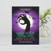 Invitation Fête du costume d'Halloween Éffrayant Déplaisant| (Debout devant)