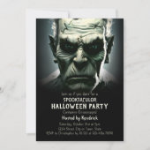 Invitation Fête du costume d'Halloween monstre Frankenstein (Devant)