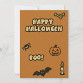 Invitation Fête du costume d'Halloween monstre ironique (Dos)