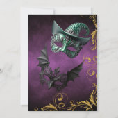 Invitation Fête du costume mascarade d'Halloween (Dos)