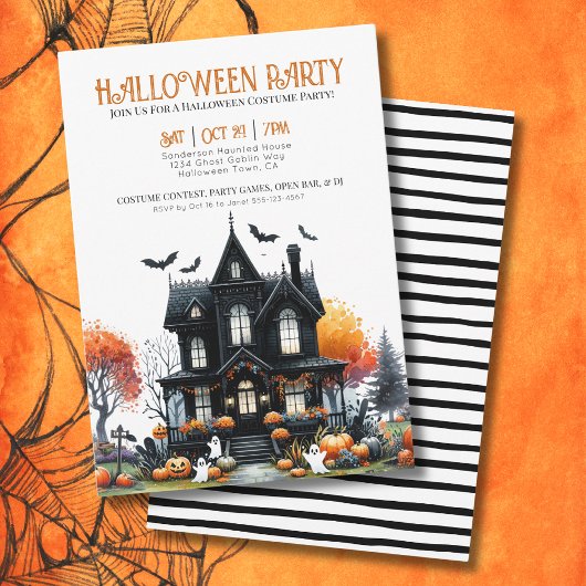 Invitation Fête du costume pour adultes Halloween