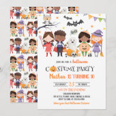 Invitation Fête du costume Spooktacular Halloween Anniversair (Devant / Derrière)