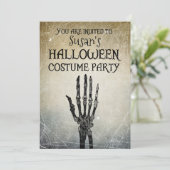 Invitation Fête du costume vintage d'Halloween (Debout devant)