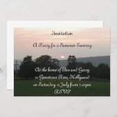 Invitation fête du coucher du soleil (Devant / Derrière)