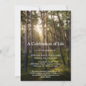 Invitation Fête du coucher du soleil des arbres forestiers (Devant)