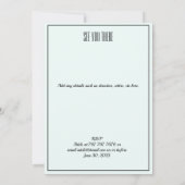 Invitation Fête du couple de la Tropic Retirement Event Party (Dos)