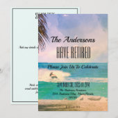 Invitation Fête du couple de la Tropic Retirement Event Party (Devant / Derrière)