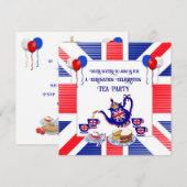 Invitation Fête du couronnement du roi Charles III Tea Party (Devant / Derrière)