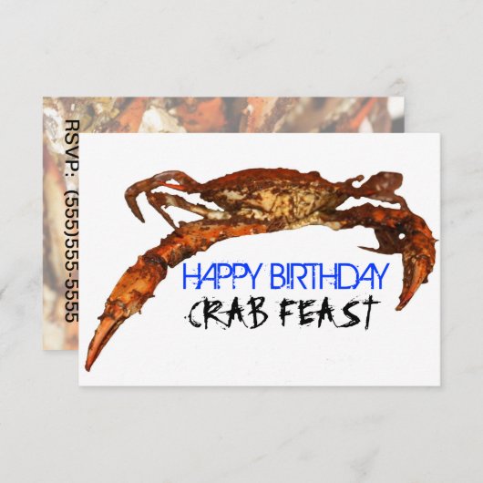 Invitation Fête du crabe (Devant / Derrière)