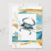 Invitation Fête du crabe côtier moderne (Dos)