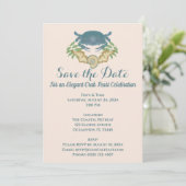 Invitation Fête du crabe Élégant Crabes bleus, Coquillages (Debout devant)