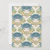 Invitation Fête du crabe Élégant Crabes bleus, Coquillages (Dos)