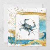 Invitation Fête du crabe, pique-nique ou dîner (Dos)