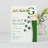 Invitation Fête du défi de pint The G de la Saint-Patrick (Debout devant)