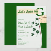 Invitation Fête du défi de pint The G de la Saint-Patrick (Devant / Derrière)