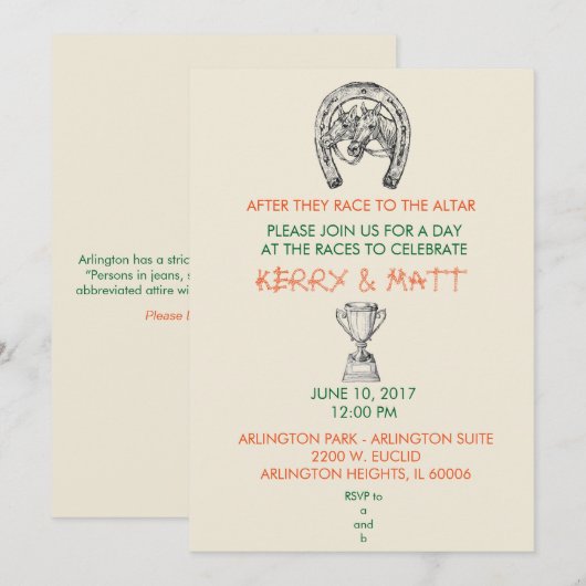 Invitation Fête du Derby (Devant / Derrière)