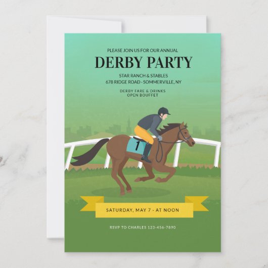 Invitation Fête du Derby (Devant)