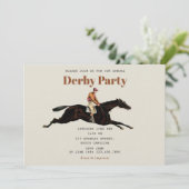Invitation Fête du Derby de chevaux de course Anniversaire Éq (Debout devant)