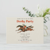 Invitation Fête du Derby de chevaux de course Anniversaire Éq (Debout devant)