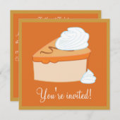 Invitation Fête du Désert Après Le Dîner De Thanksgiving (Devant / Derrière)