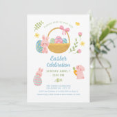 Invitation Fête du dimanche de Pâques mignonne et moderne (Debout devant)