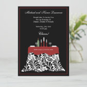 Invitation Fête du Dîner (Debout devant)