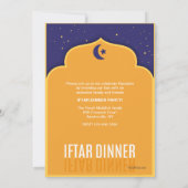 Invitation Fête du dîner Iftar (Dos)