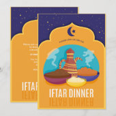 Invitation Fête du dîner Iftar (Devant / Derrière)