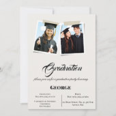 Invitation Fête du diplôme honorant l'invitation (Devant)