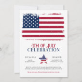 Invitation Fête du drapeau américain 4 juillet (Devant)
