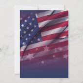 Invitation Fête du drapeau américain personnalisé (Dos)