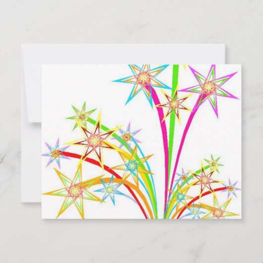 Invitation Fête du feu d'artifice (Devant)