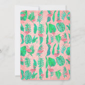 Invitation fête du flamant luau (Dos)