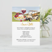 Invitation Fête du fromage et du vin de Golfer - Sauvez la da (Debout devant)