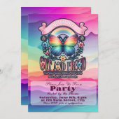 Invitation Fête du Gay pride sortant et fier (Devant / Derrière)