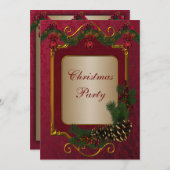 Invitation Fête du Holiday (Devant / Derrière)