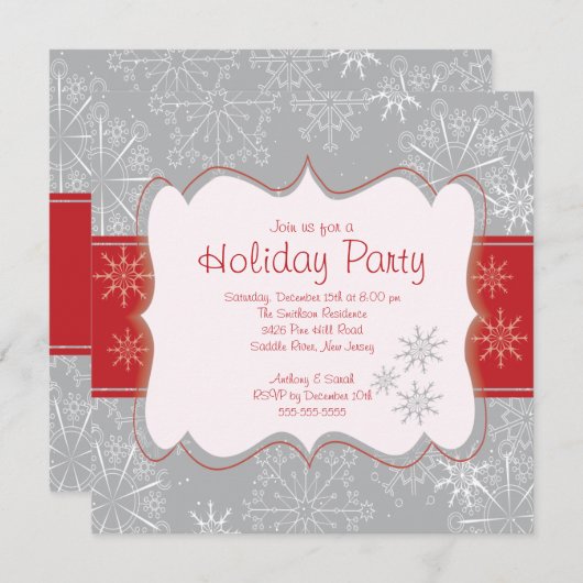 Invitation Fête du Holiday (Devant / Derrière)