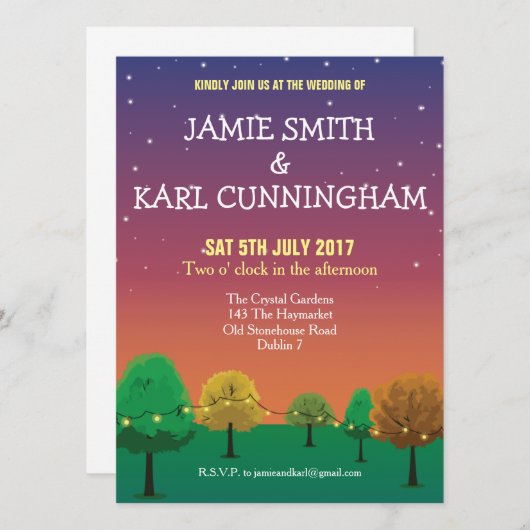 Invitation Fête du jardin (Devant / Derrière)