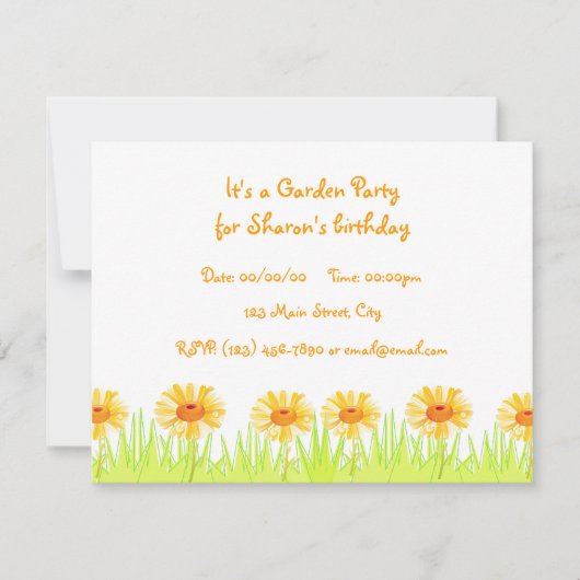 Invitation Fête du jardin (Devant)