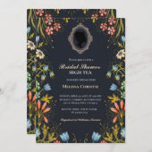 Invitation fête du jardin à thé, belle douce pastel (Devant / Derrière)