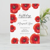 Invitation Fête du Jardin d'Anniversaire du Poppy Rouge moder (Debout devant)