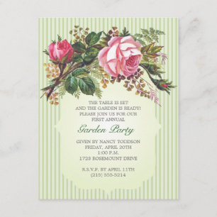 Invitation Fête du jardin de la Rose Vintage