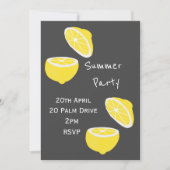 Invitation Fête du jardin de pique-nique au citron d'été (Devant)