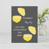 Invitation Fête du jardin de pique-nique au citron d'été (Debout devant)