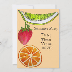 Invitation Fête du jardin des fruits d'été