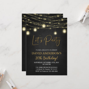 Invitation Fête du Jardin du 30e anniversaire pour hommes adu
