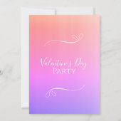 Invitation Fête du Jour de l'Ombre Valentines de Pink moderne (Dos)