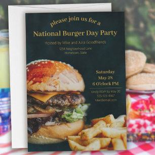 Invitation Fête du jour national du burger